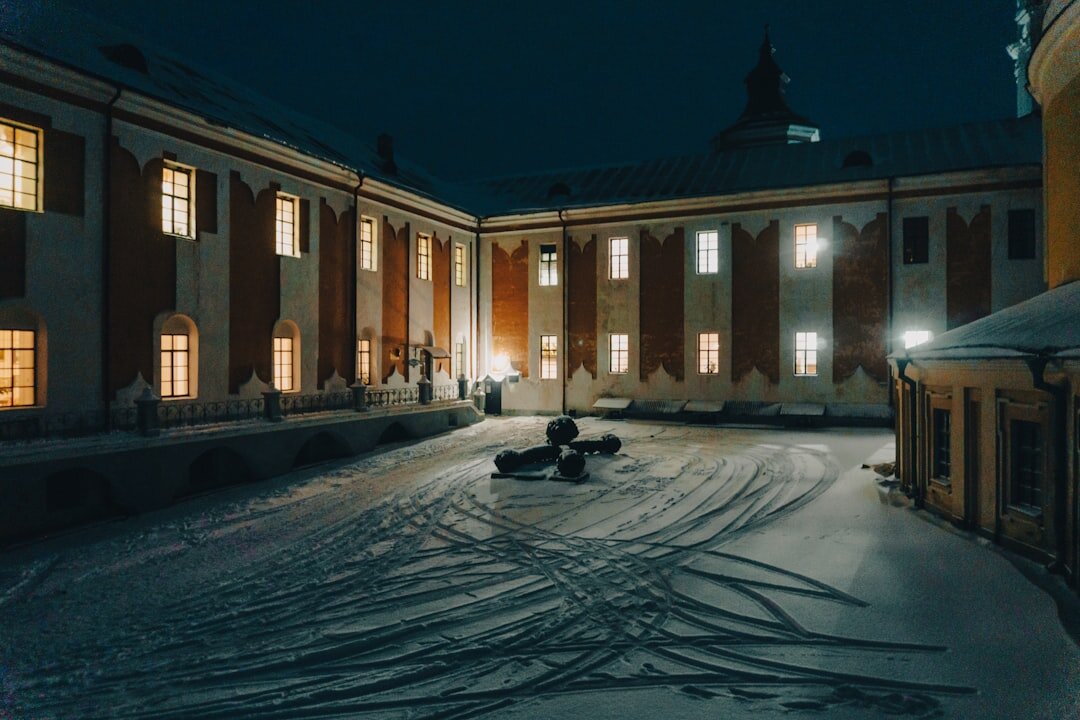 old house at night