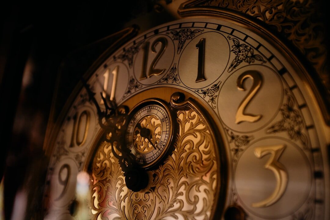 clock ticking in dark