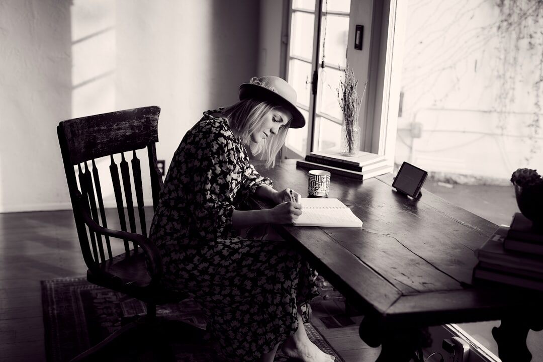 author writing mystery story