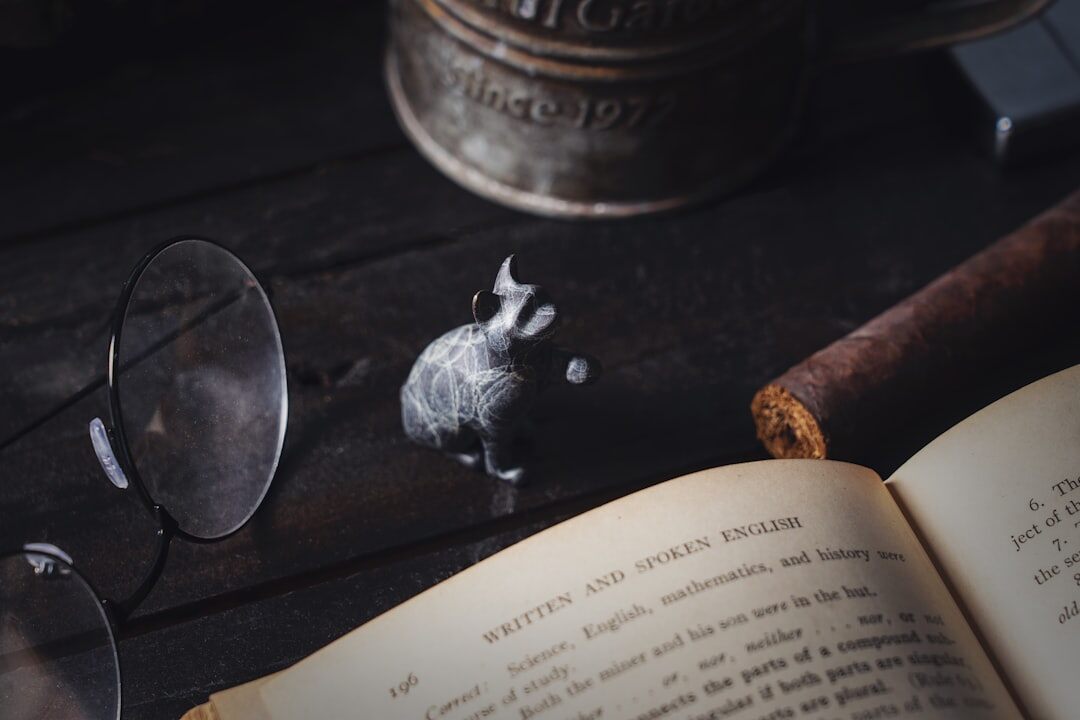 detective reading old book