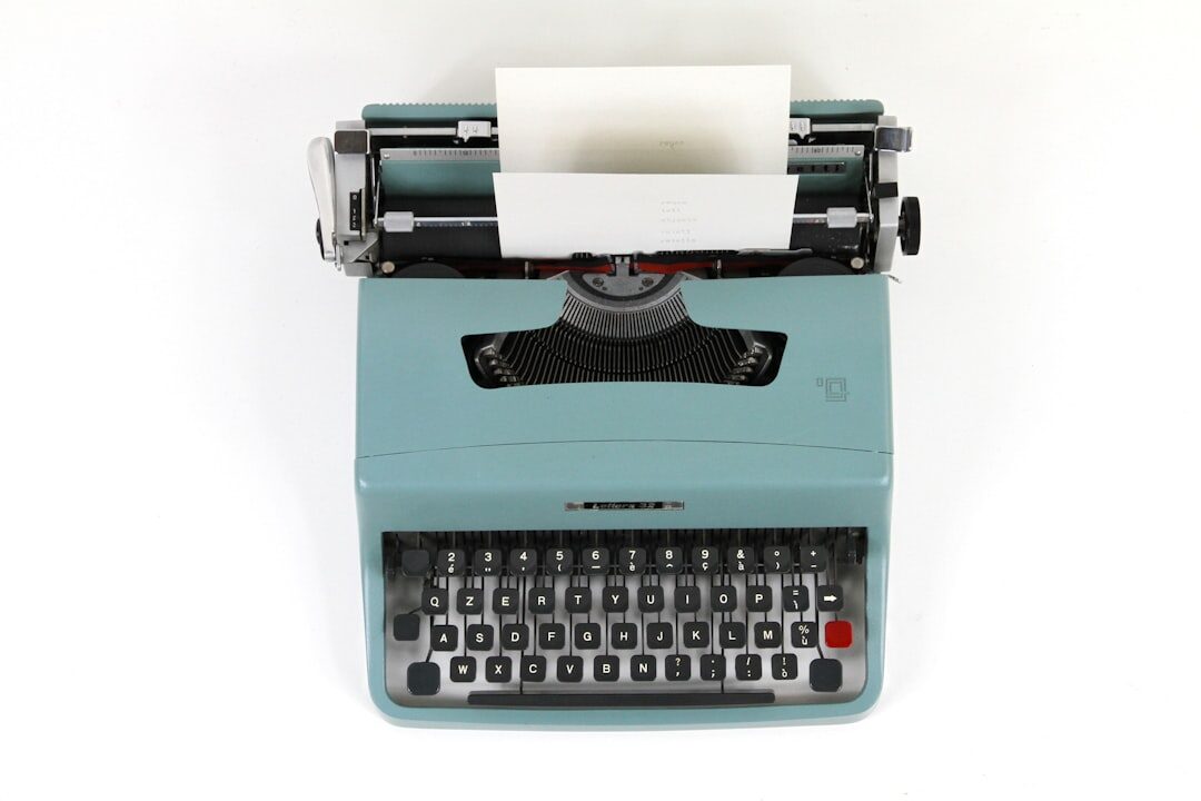 vintage typewriter with paper